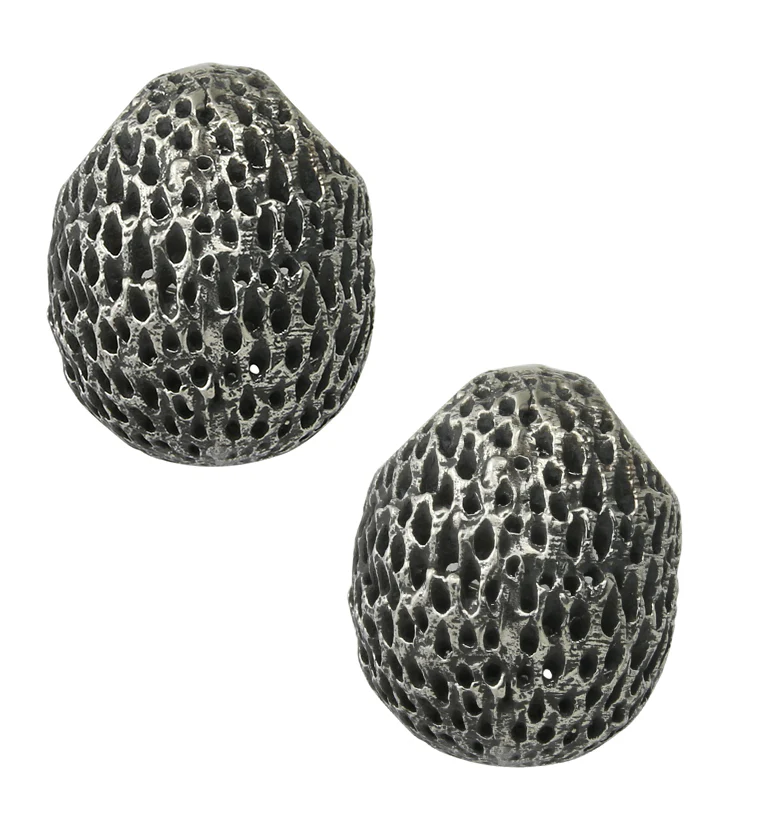 Achene White Brass Ear Weights - Mrs Treak