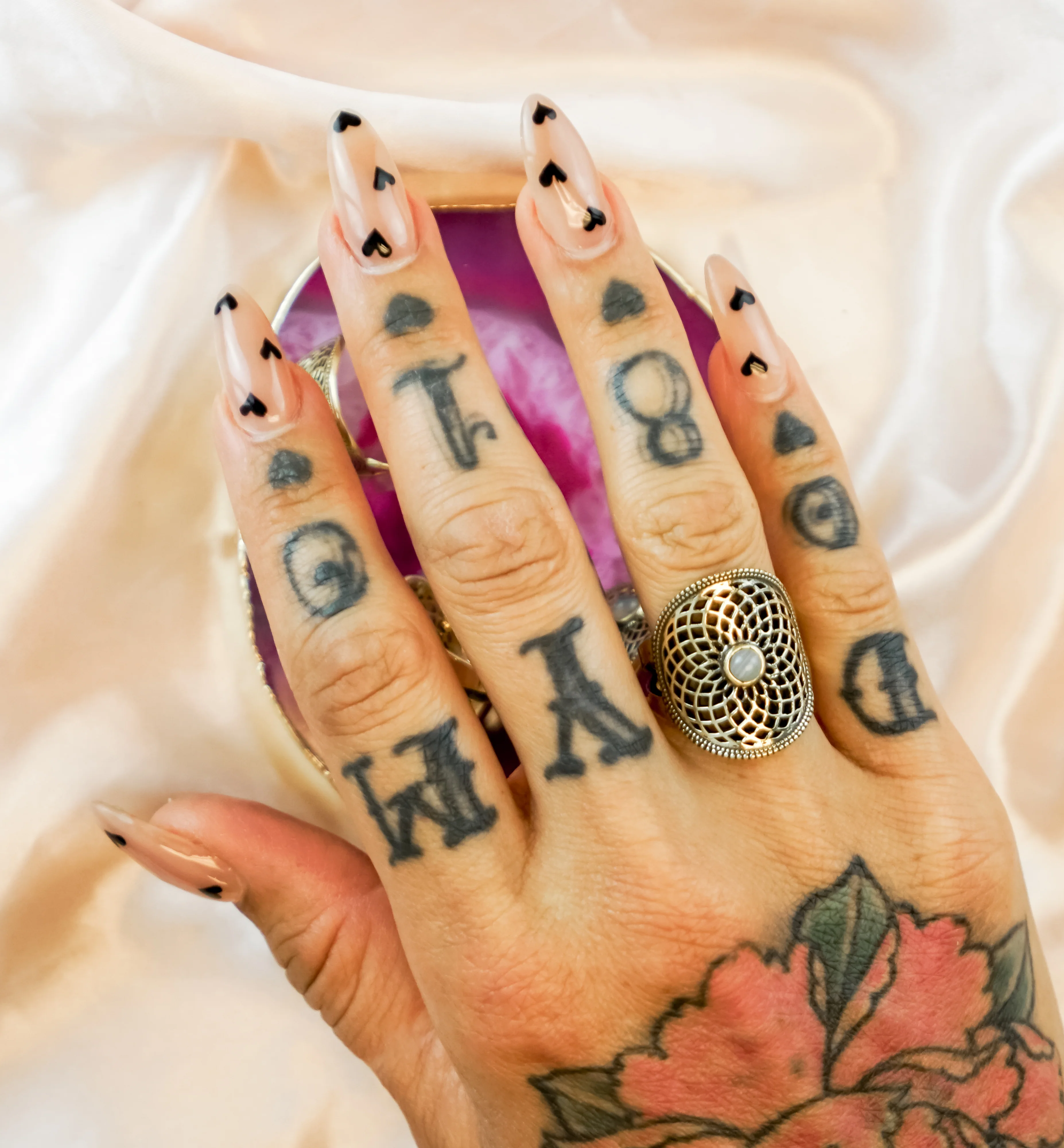 Torus Botswana Agate Stone Brass Ring - Mrs Treak