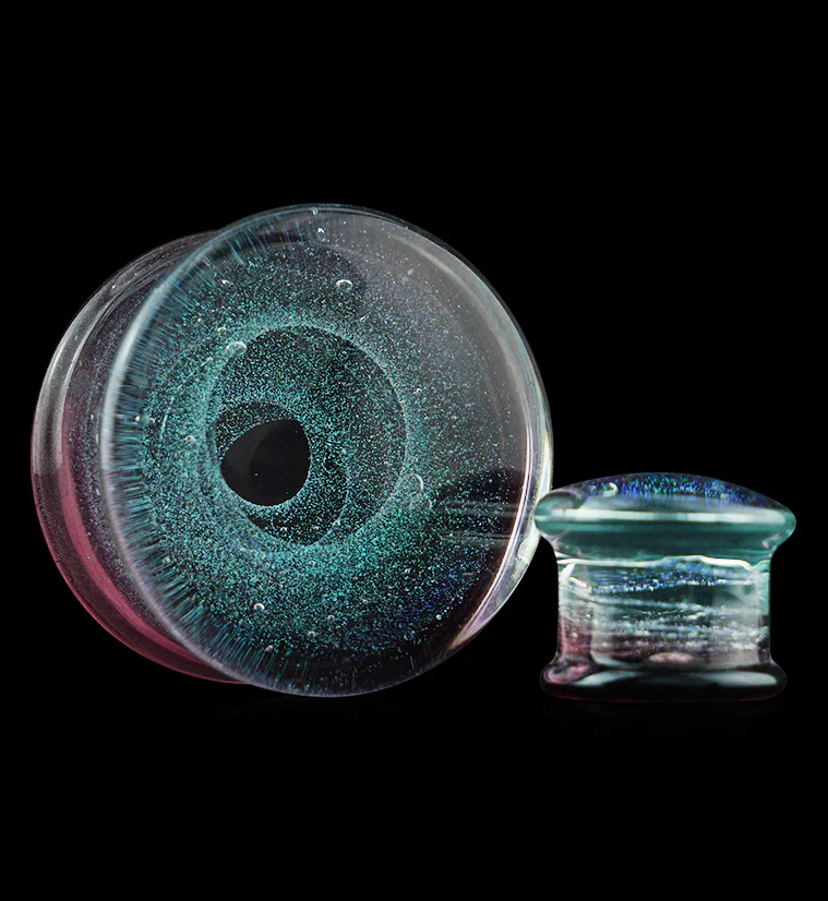 Purple Interstellar Glass Double Flare Plugs - Mrs Treak