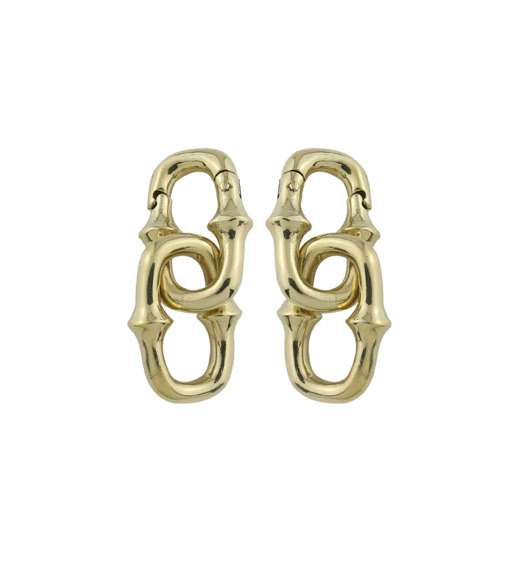 Mini OG Chain Double Link Brass Ear Weights - Mrs Treak