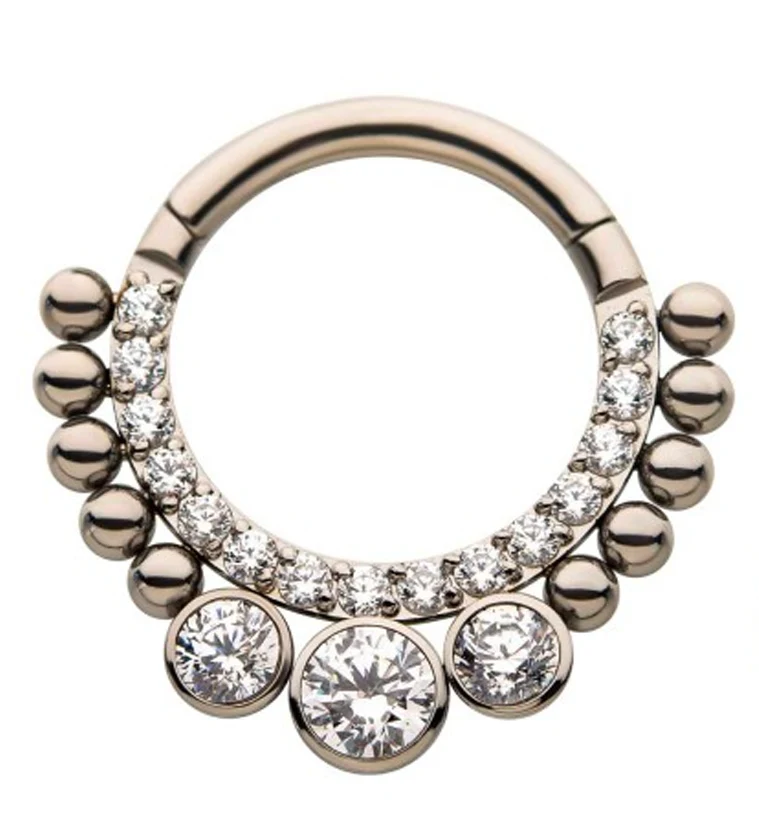 Daedal Titanium Hinged Segment Ring - Mrs Treak