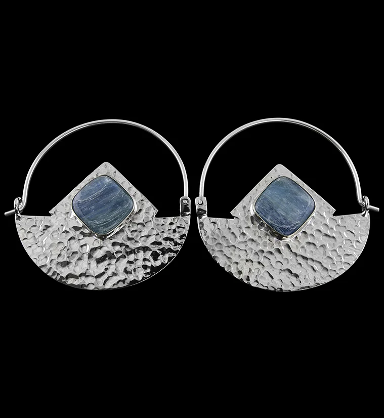 14G Accord Kyanite Stone White Brass Hangers - Mrs Treak