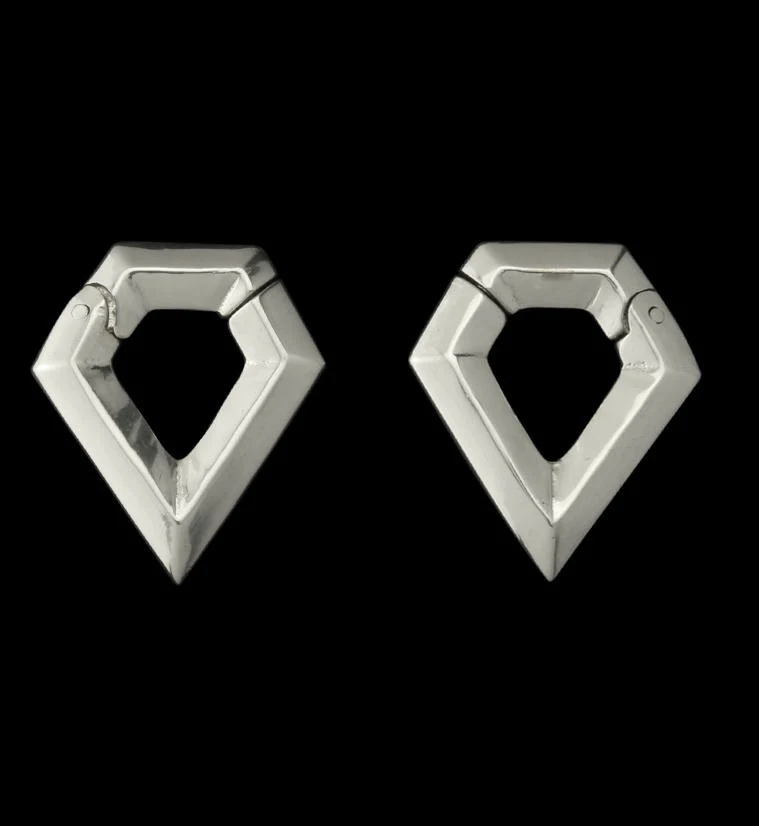 Silver Dash Hinged Ear Weights - Mrs Treak