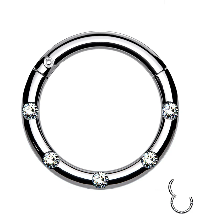 Dash Gem Hinged Segment Ring - Mrs Treak