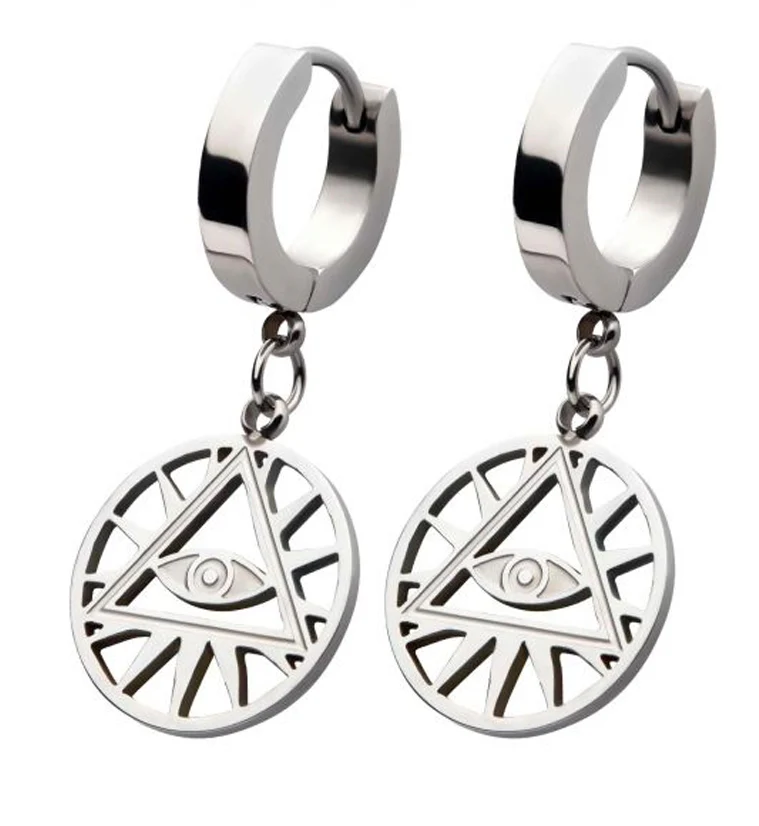Illuminati Stainless Steel Huggie Earrings - Mrs Treak