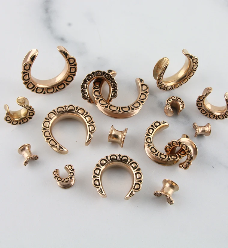 Rose Gold PVD Petal Saddles - Mrs Treak