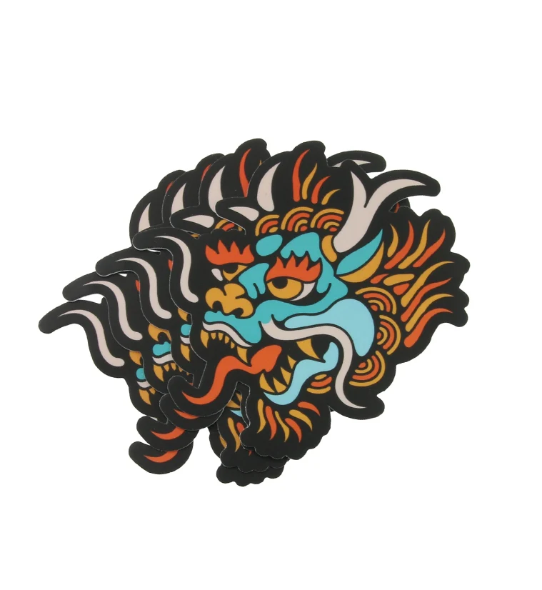 Tibetan Dragon Sticker Pack (4 pack) - Mrs Treak