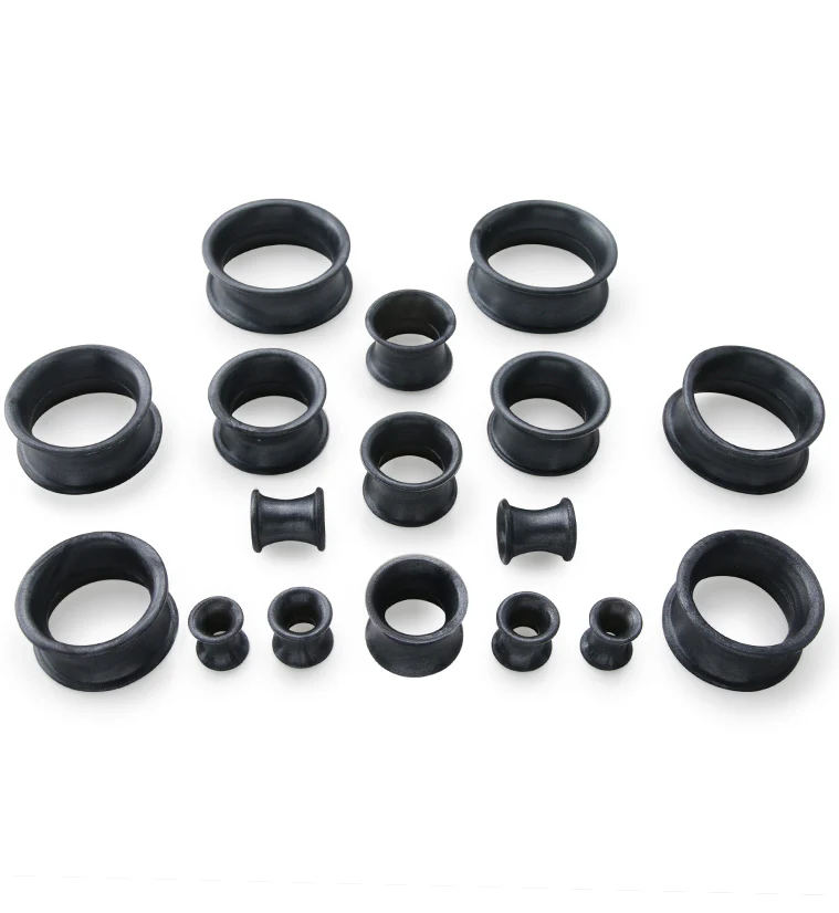 Black Metallic Silicone Ear Skins - Mrs Treak