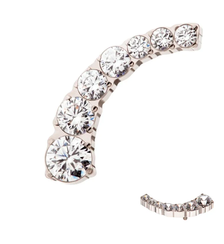 Ascend CZ Internally Threaded Titanium Top - Mrs Treak