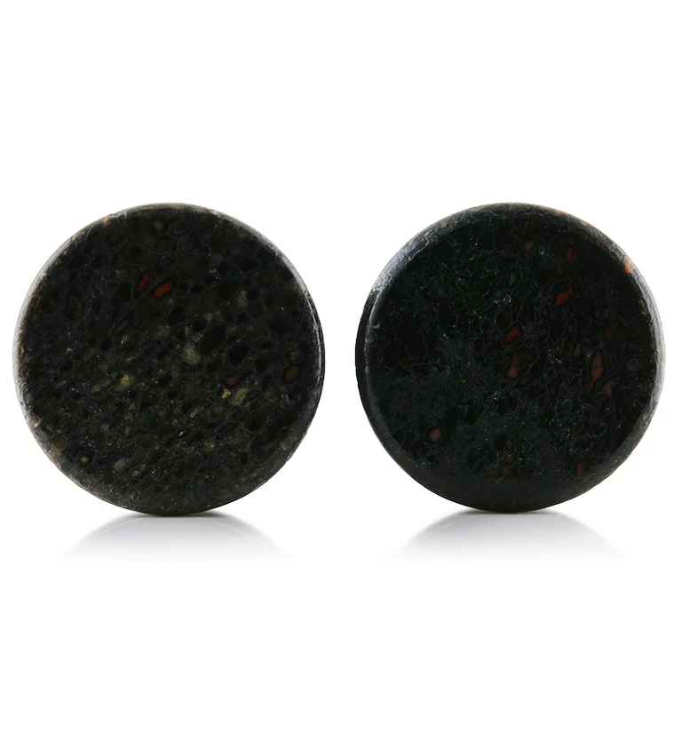 Fossilized Dinosaur Bone Plugs 1 Inch (25mm) Version 2 - Mrs Treak