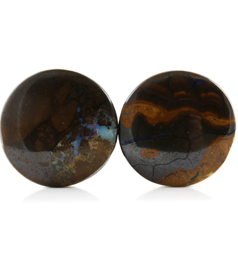 Boulder Opal Plugs 1 Inch (25mm) Version 10 - Mrs Treak