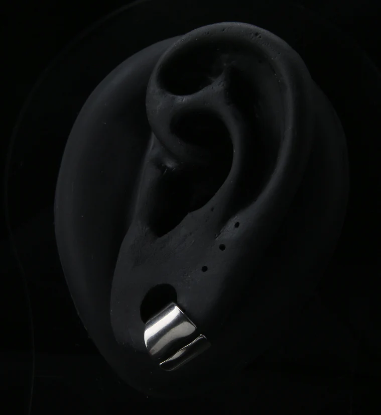 Stainless Steel Hinged Stretched Ear Cuffs - Mrs Treak