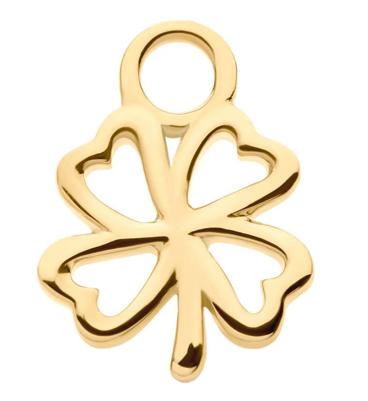 14kt Gold Clover Charm - Mrs Treak