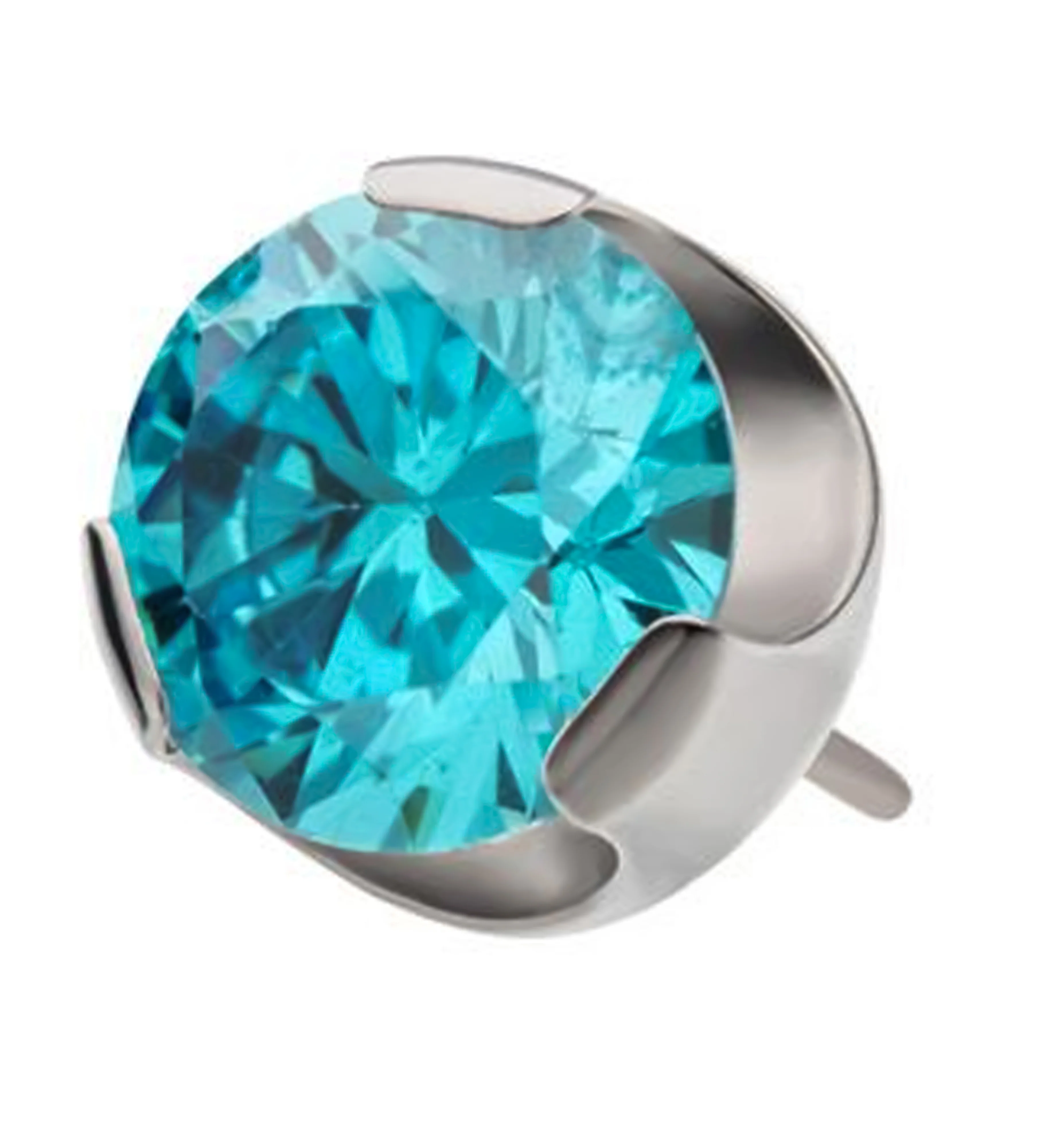 Aqua Dome CZ Titanium Threadless Top - Mrs Treak