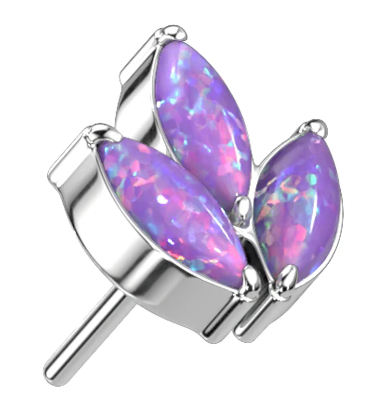 Frond Purple Opalite Threadless Titanium Top - Mrs Treak