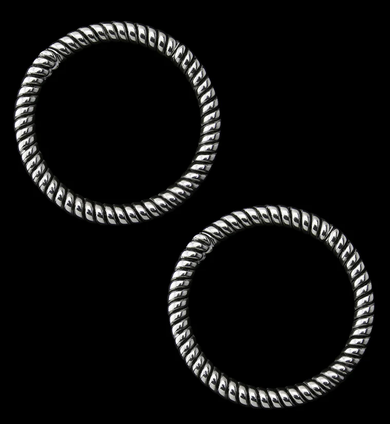 Rope Stainless Steel Hinged Ear Weights - Mrs Treak