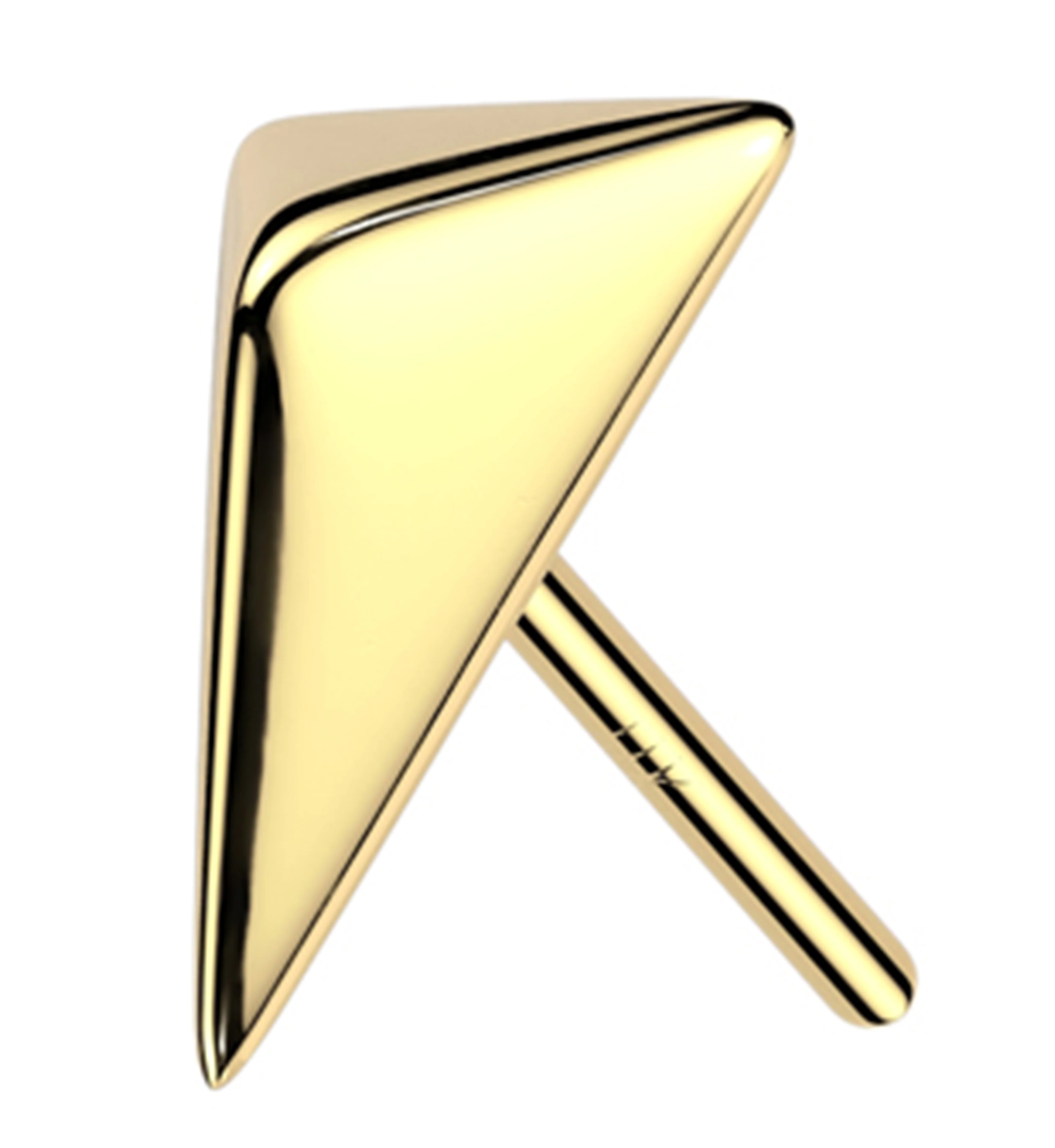 14kt Gold Abyss Polyhedra Threadless Top - Mrs Treak