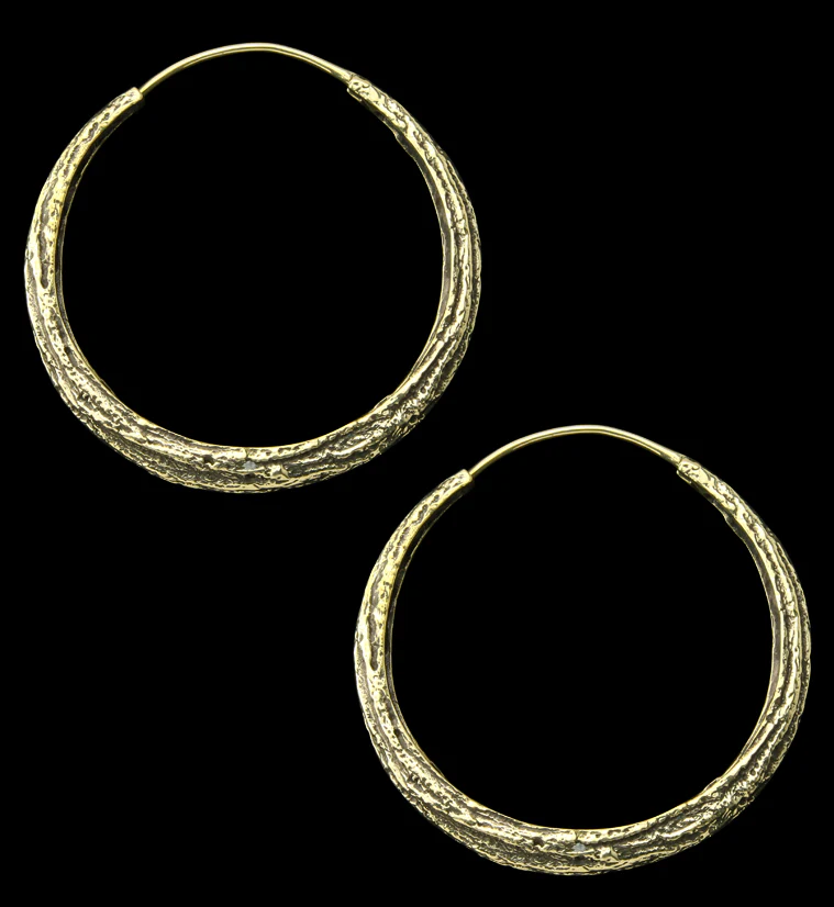 Scion Hoop Hinged Brass Hangers/Earrings - Mrs Treak