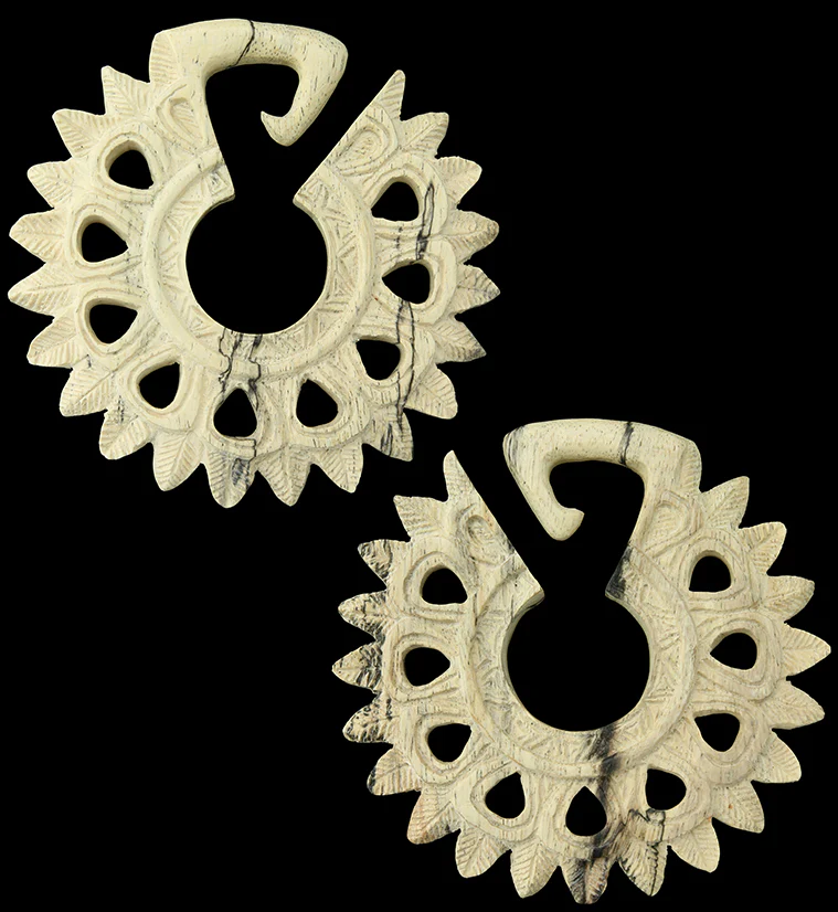 Pompon Tamarind Wooden Ear Weights - Mrs Treak