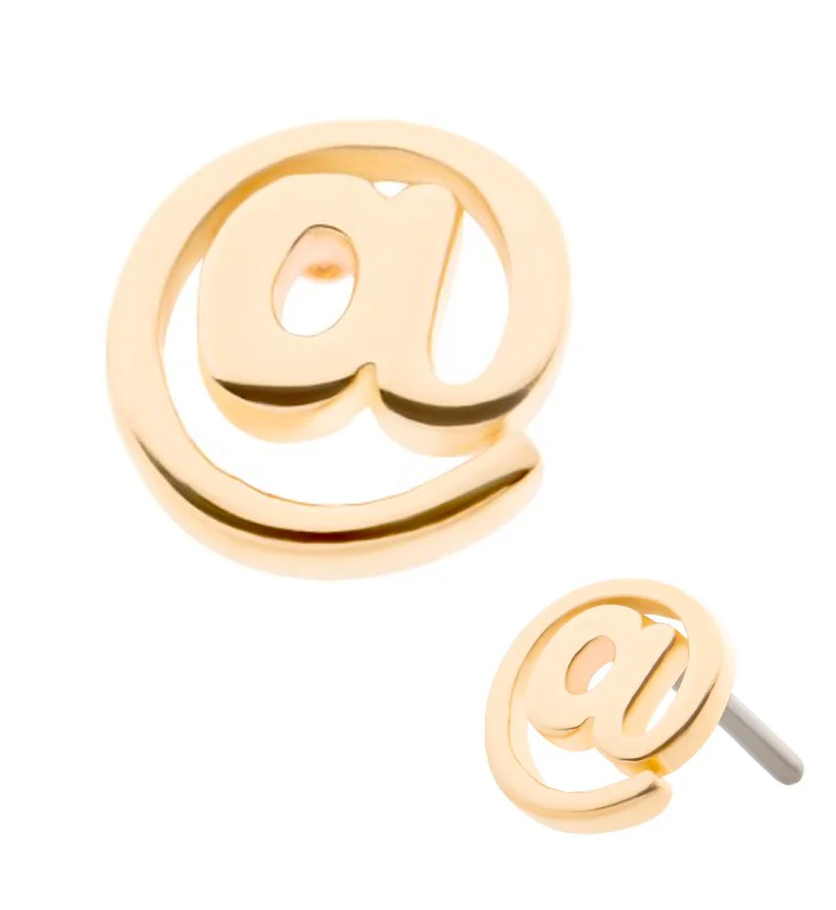 14kt Gold Email Threadless Top - Mrs Treak