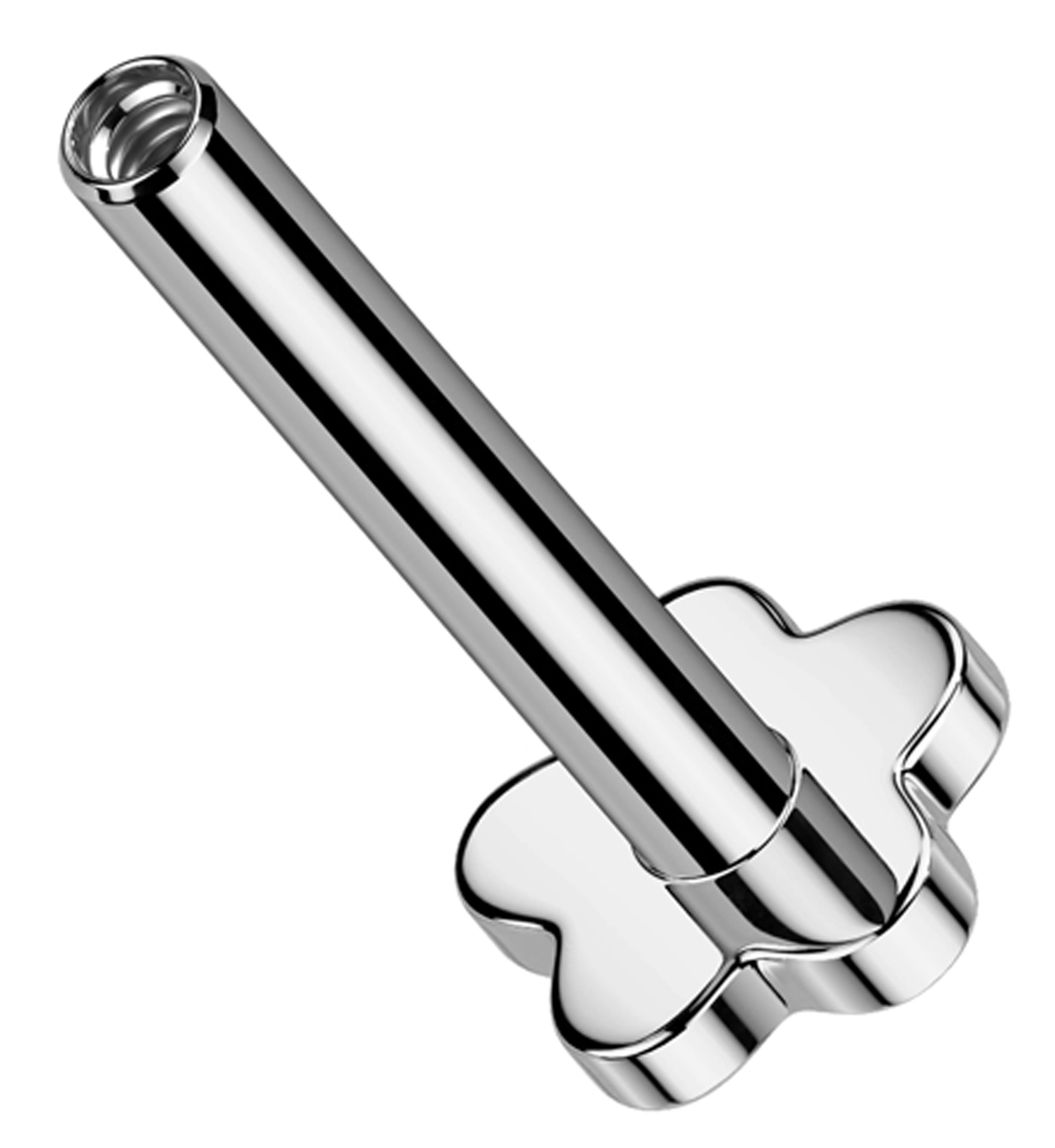 Internally Threaded Titanium Flower Back Labret (Post Only) - Mrs Treak