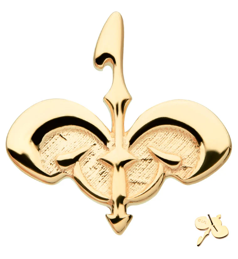 14kt Gold Naboo Threadless Top - Mrs Treak