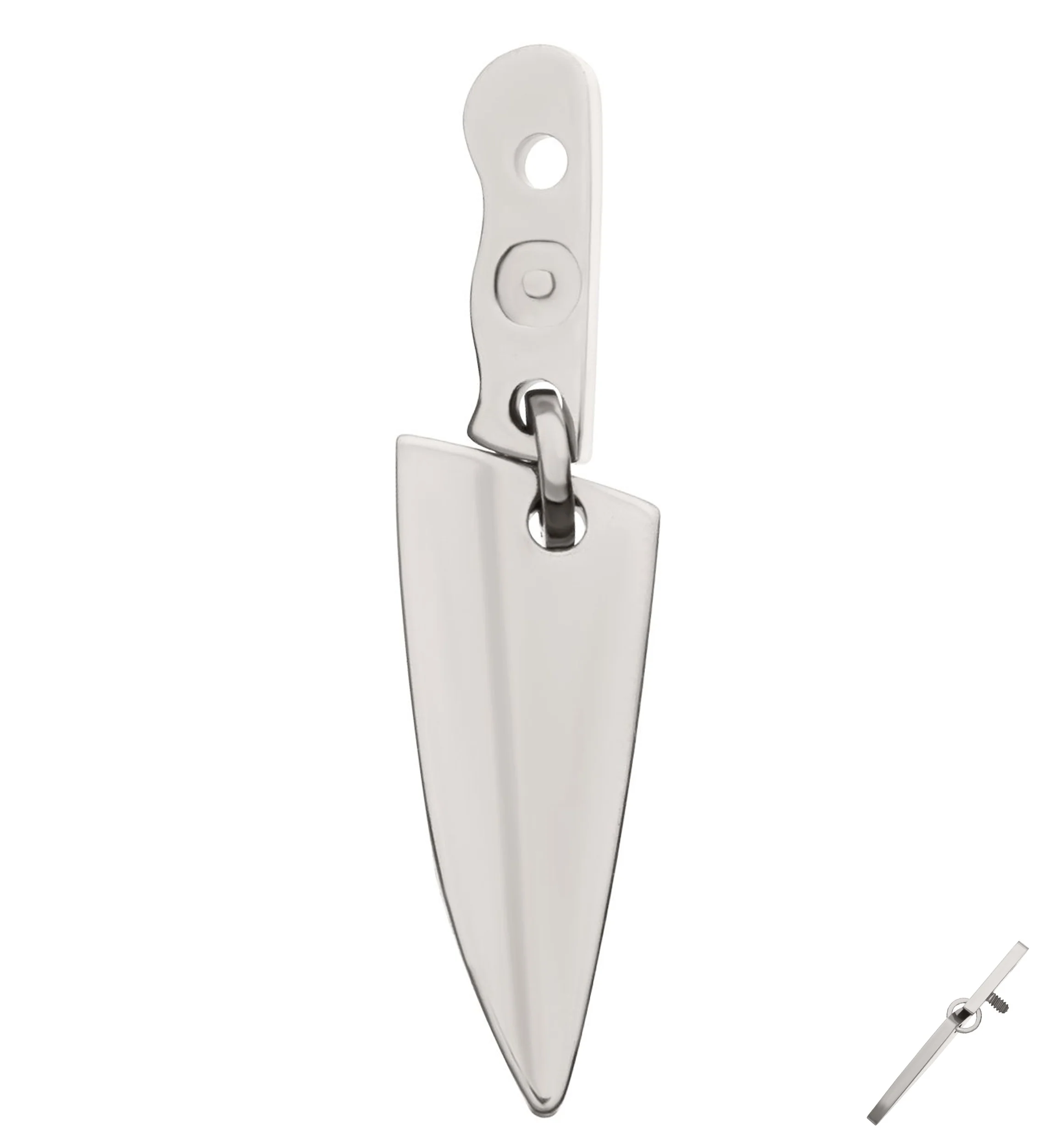 Dangle Blade Titanium Internally Threaded Top - Mrs Treak