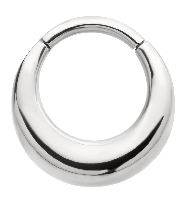 Broad Stainless Steel Hinged Segment Ring - Mrs Treak