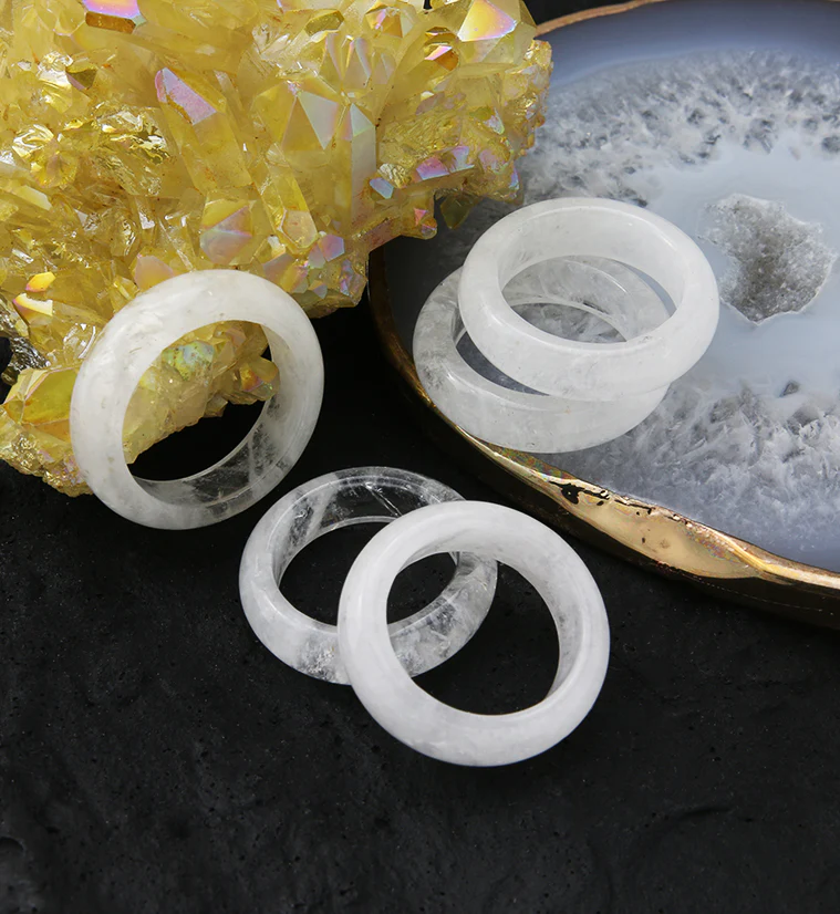 White Quartz Stone Ring - Mrs Treak