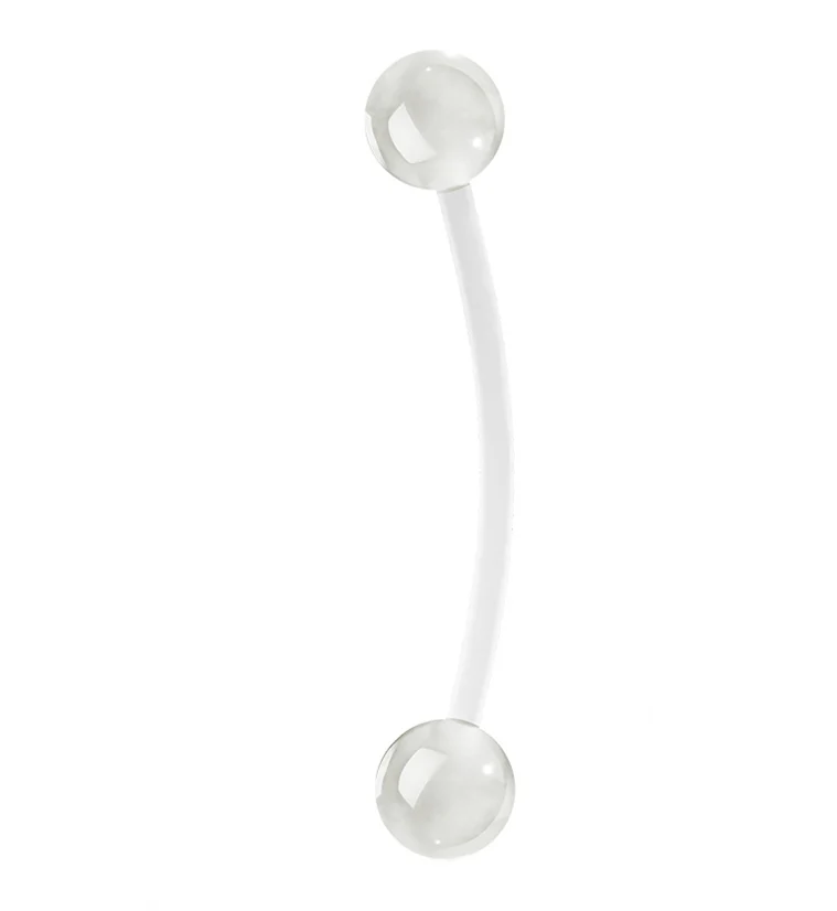 White Bioflex Glow in the Dark Barbell - Mrs Treak