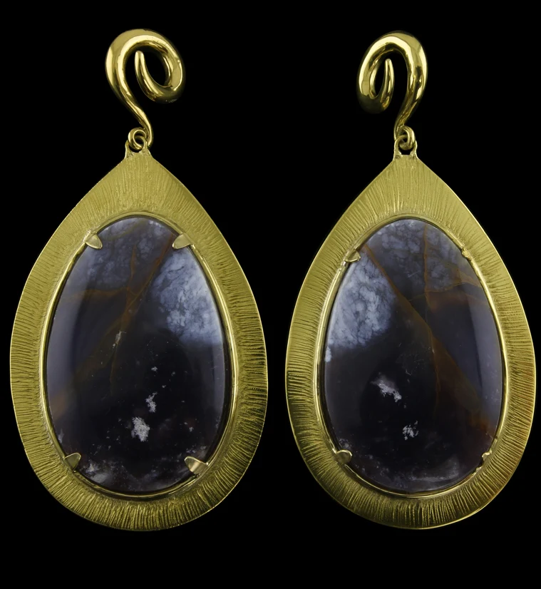 Lament Purple Chalcedony Stone Ear Weights - Mrs Treak