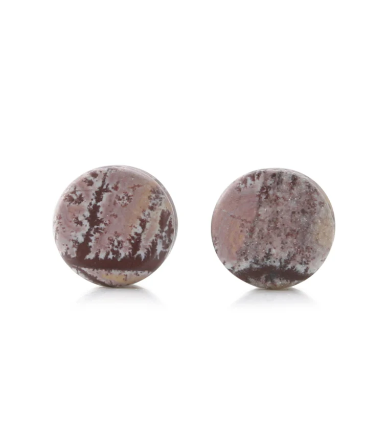 Sonoran Dendritic Rhyolite Stone Plugs 00G (10mm) Version 1 - Mrs Treak