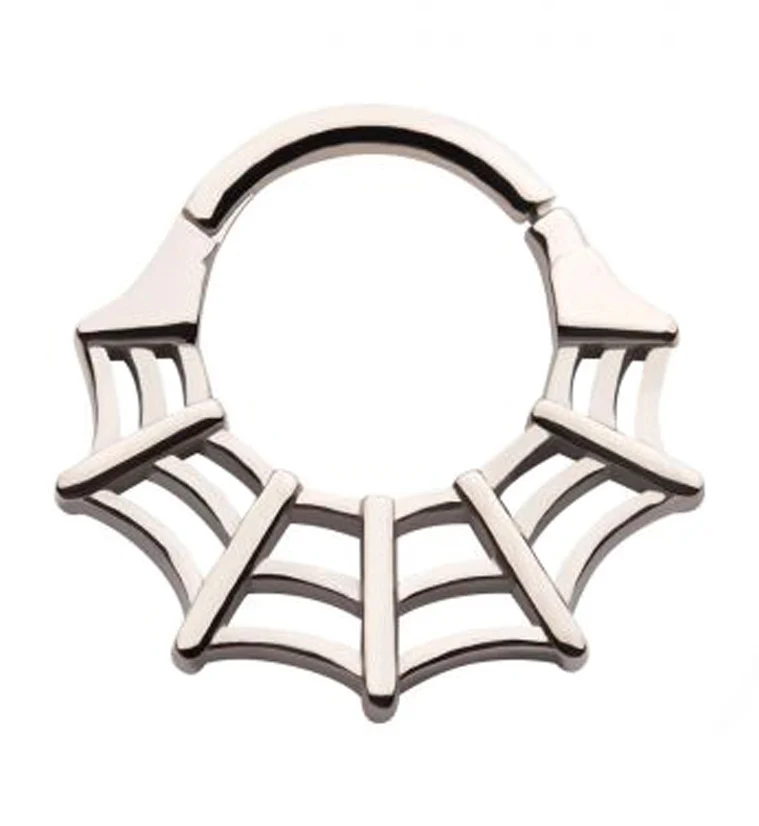 Spiderweb Hinged Segment Ring - Mrs Treak