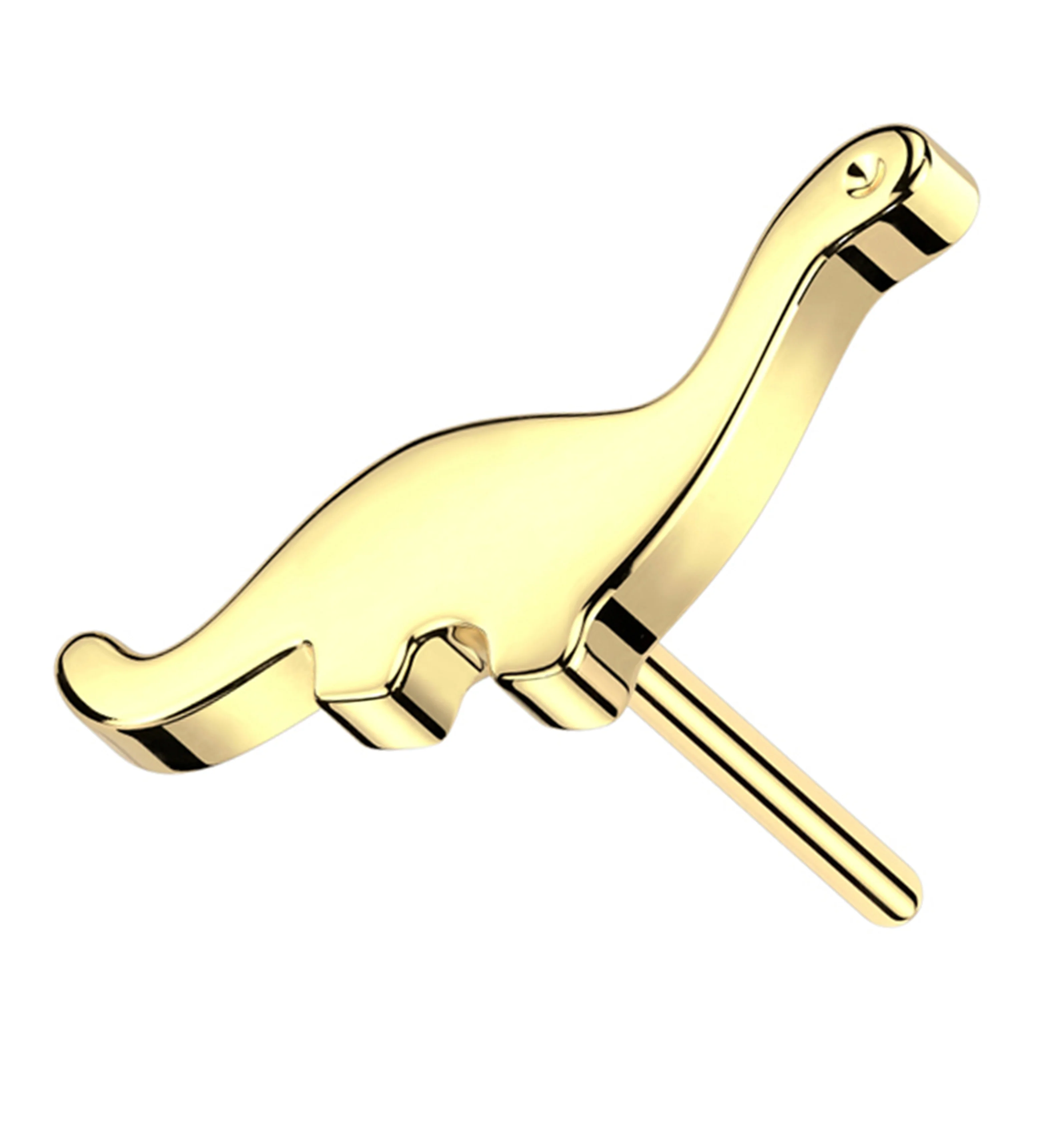 14kt Gold Threadless Dinosaur Top - Mrs Treak