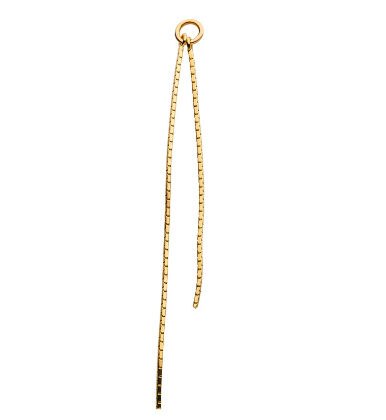 14kt Gold Dual Box Chain Charm - Mrs Treak