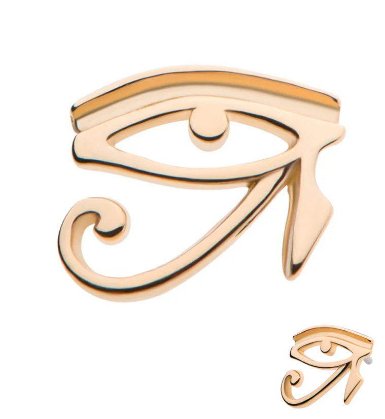 14kt Gold Eye of Ra Threadless Top - Mrs Treak