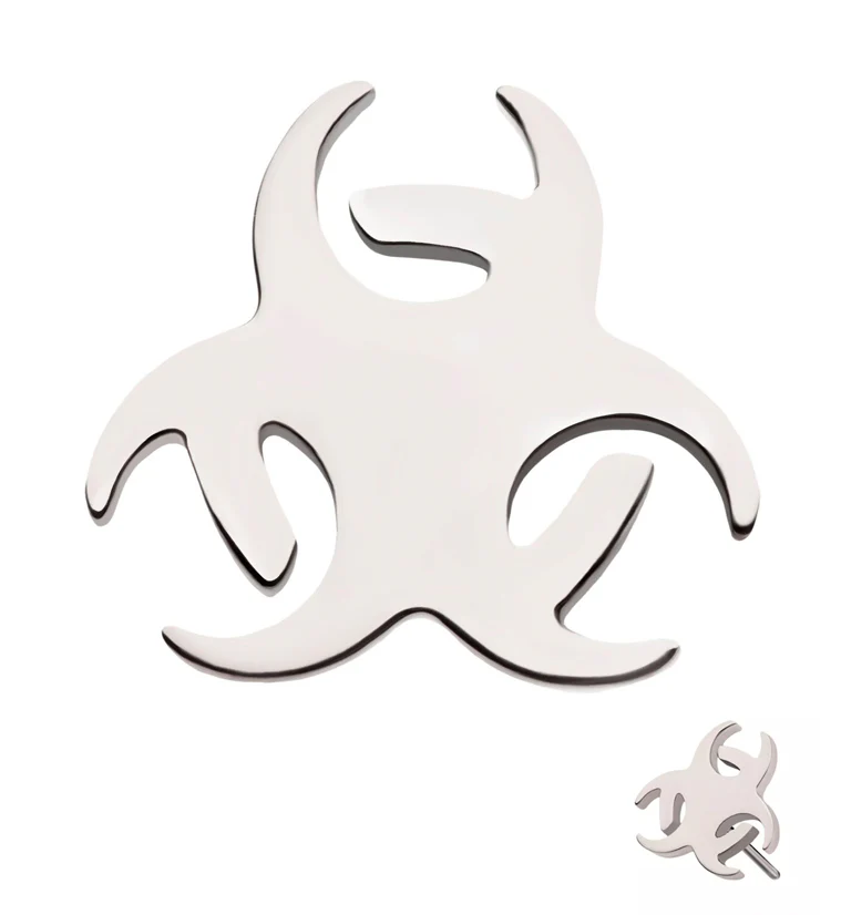Biohazard Threadless Titanium Top - Mrs Treak