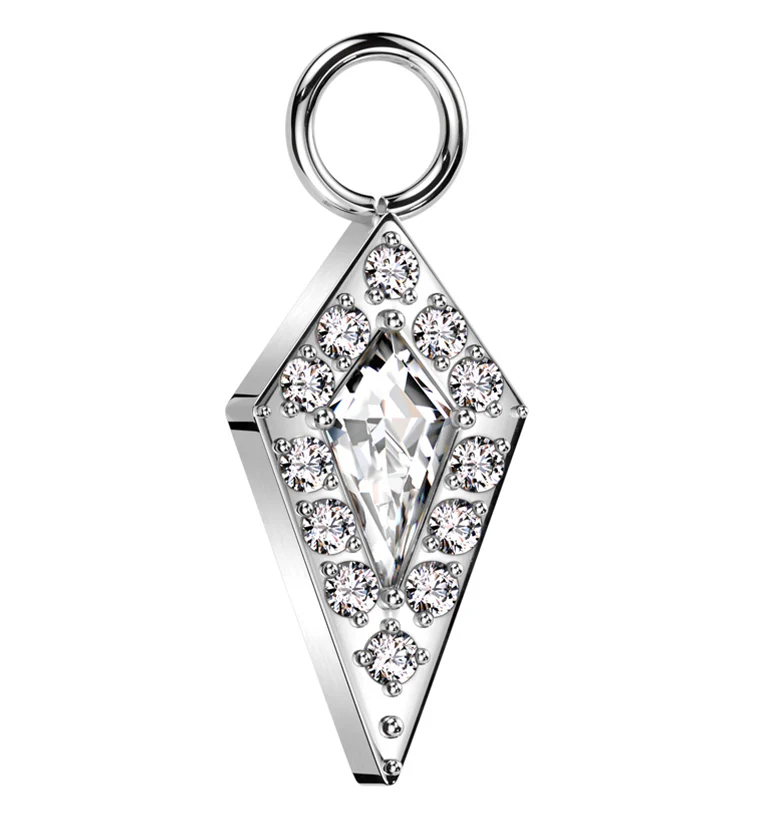 Abyss Pave Clear CZ Titanium Charm - Mrs Treak