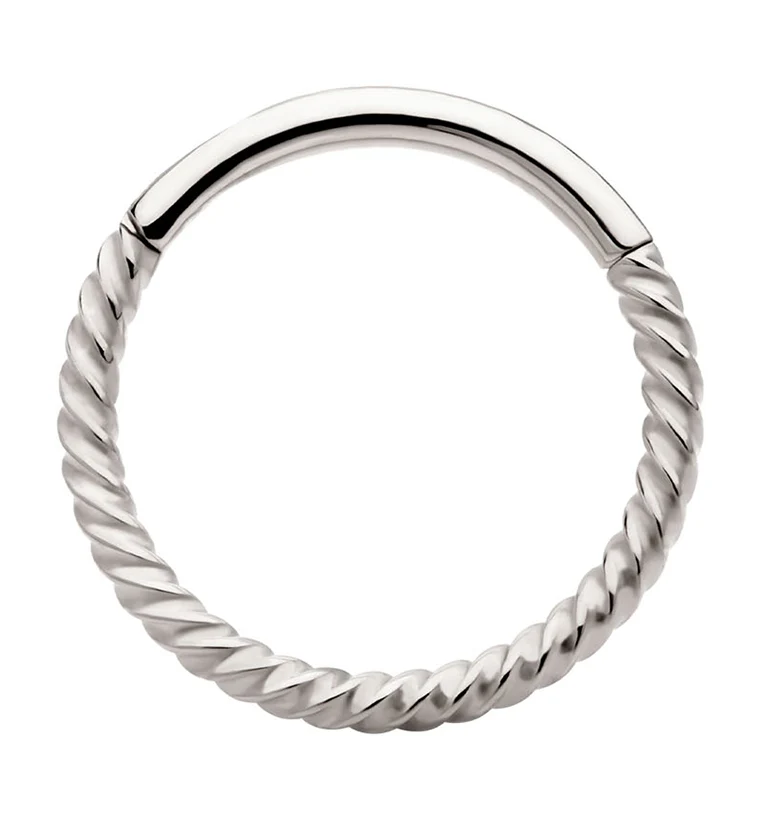 Entwine Stainless Steel Hinged Segment Ring - Mrs Treak