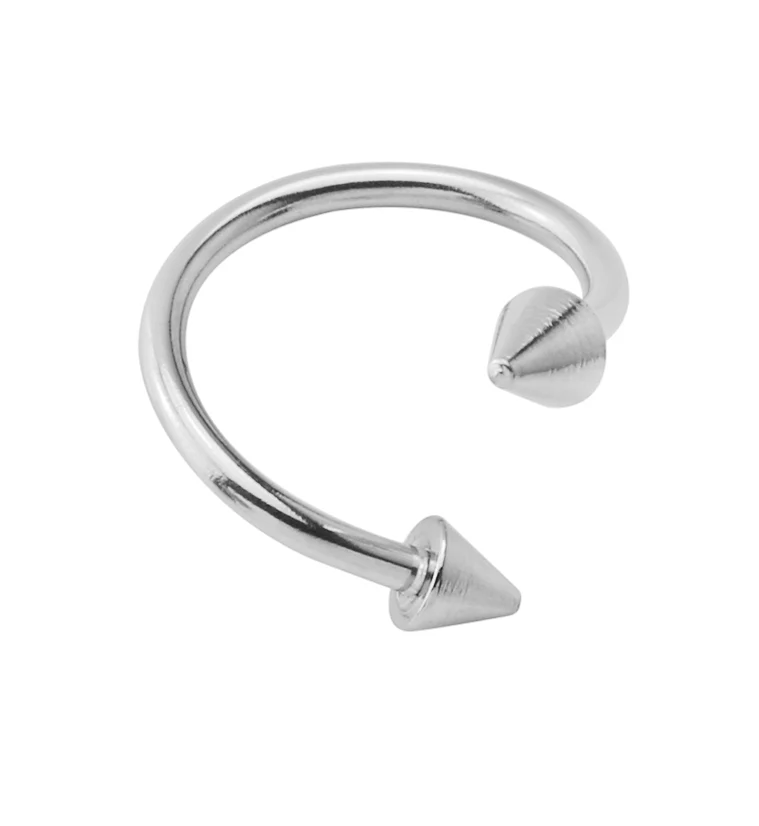 Twisted Spike Stainless Steel Barbell - Mrs Treak