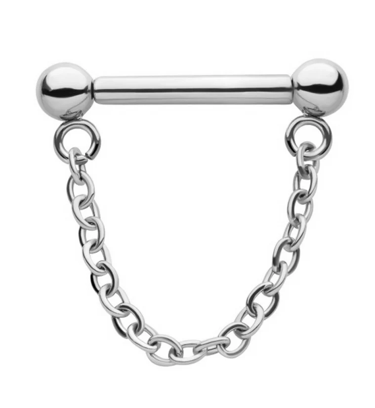 Dangle Chain Threadless Septum Bar - Mrs Treak