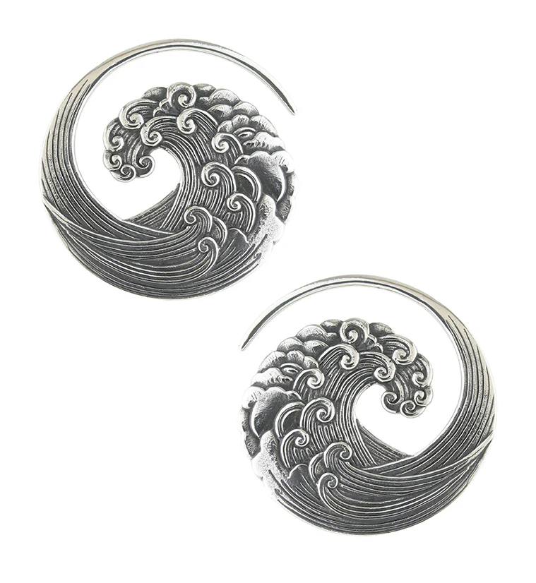 Tsunami White Brass Ear Weights - Mrs Treak