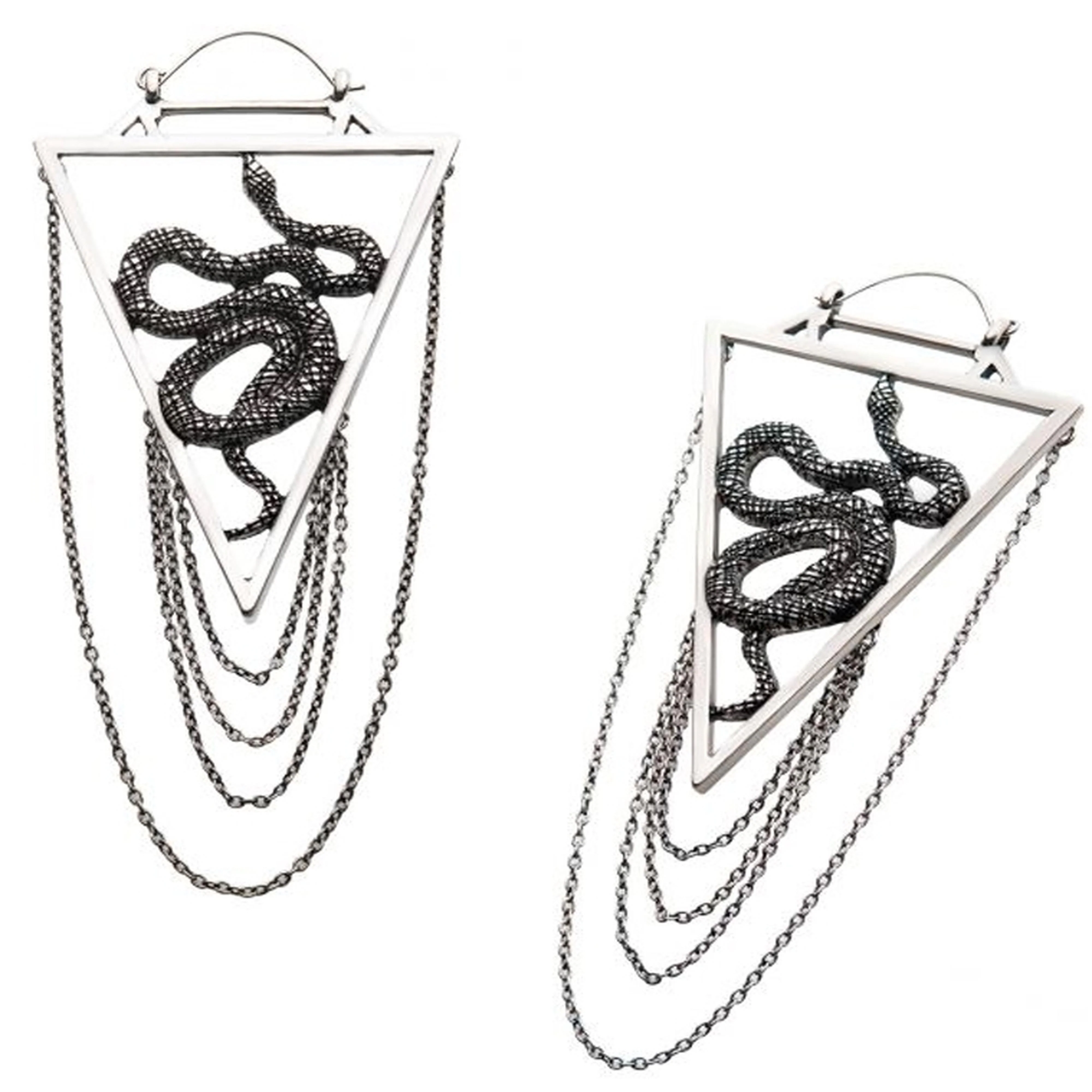 20G Snake Amour Plug Hoops - Mrs Treak