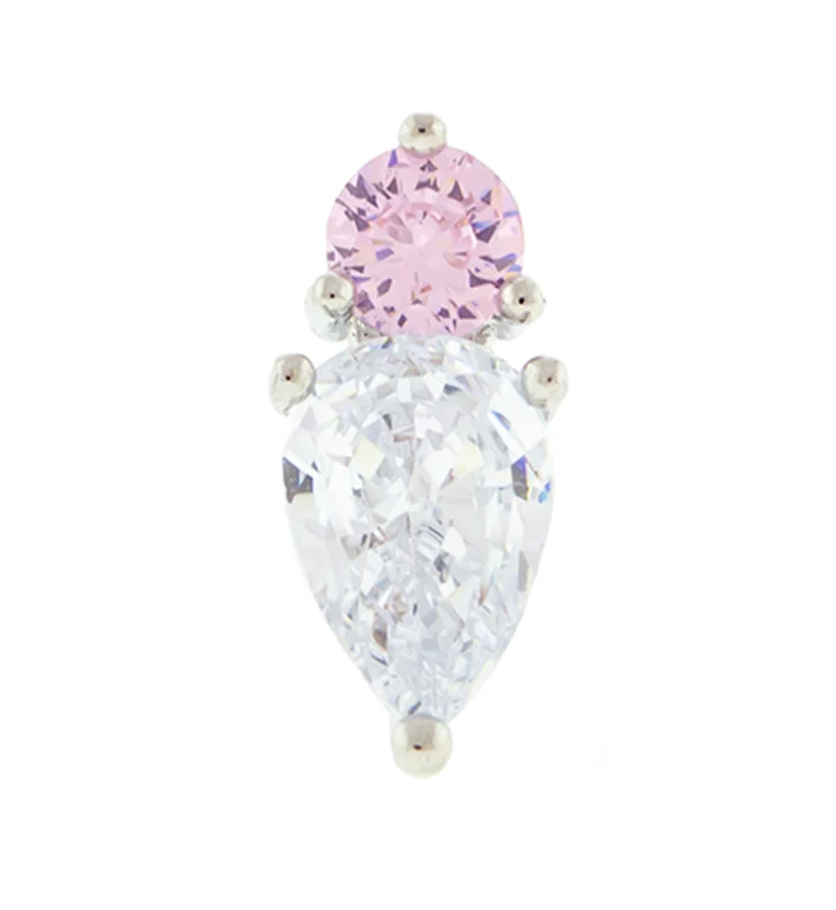 Bauble Pink CZ Cartilage Barbell - Mrs Treak