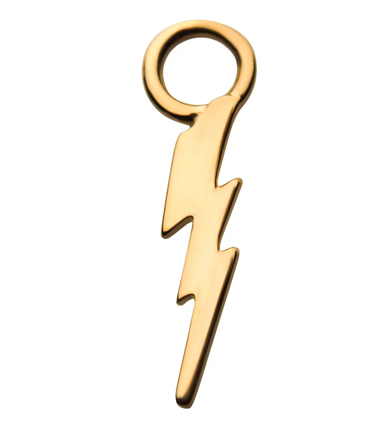 14kt Gold Lightning Charm - Mrs Treak