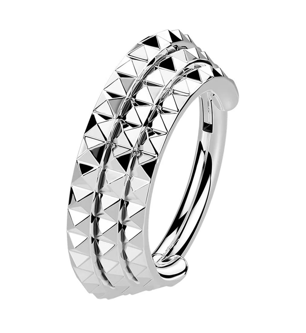 Stacked Polyhedra Edge Hinged Segment Ring - Mrs Treak