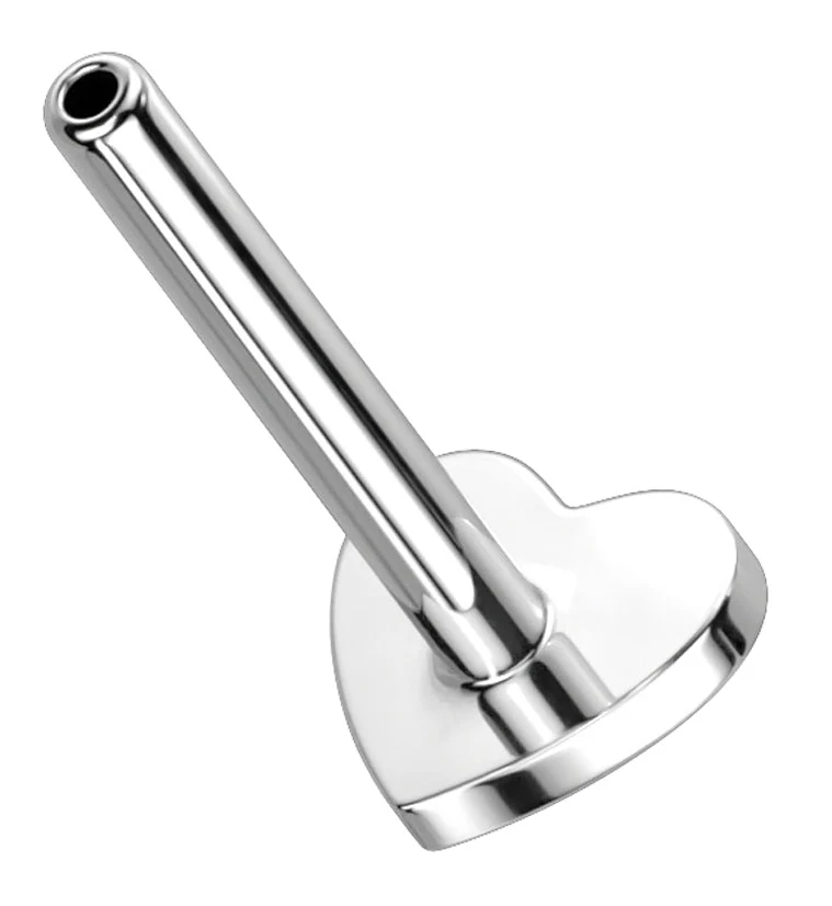 Titanium Threadless Heart Back Labret (Back Only) - Mrs Treak