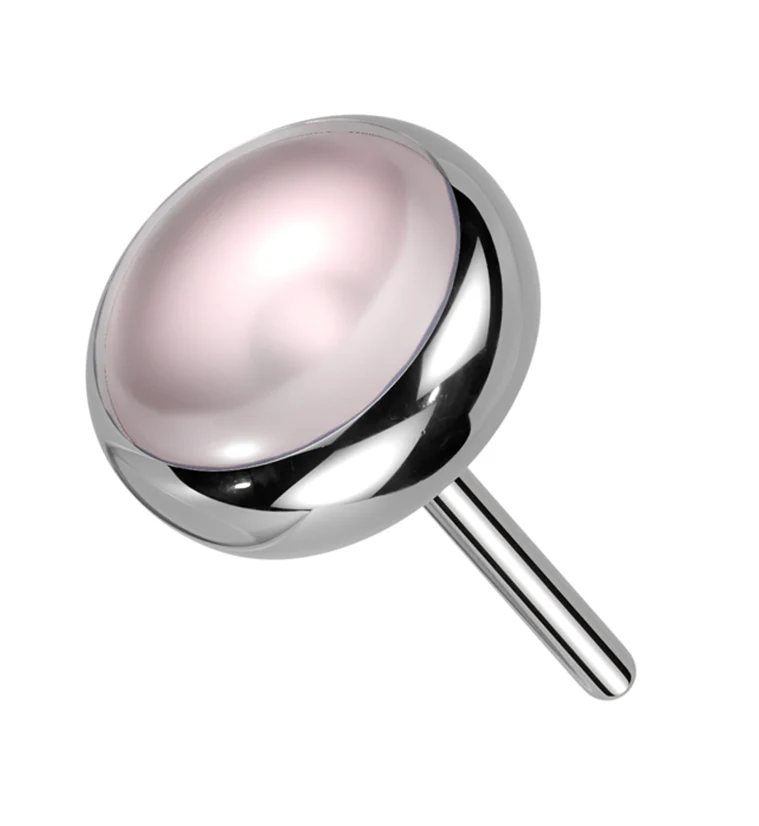 Pink Opalite Titanium Threadless Top - Mrs Treak