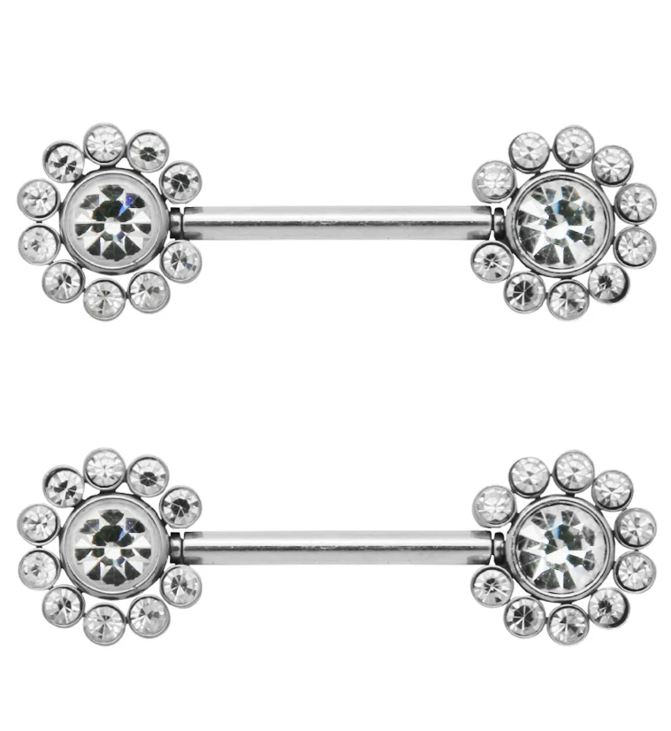 14G Cirque Threadless Nipple Ring Barbells - Mrs Treak