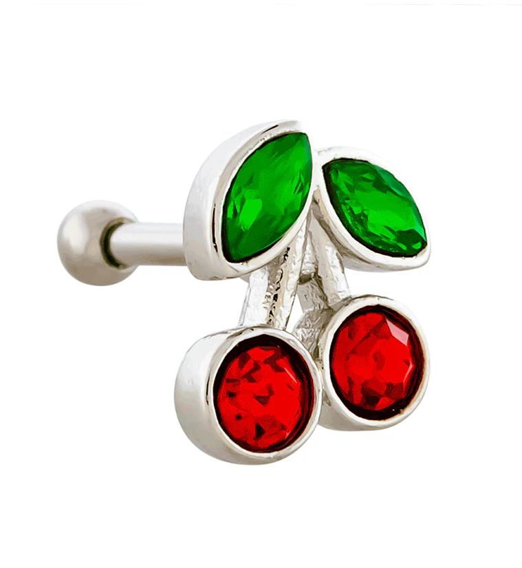 Cherry Cartilage Barbell - Mrs Treak